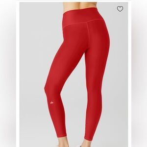 Alo Yoga 7/8 High-Waist Airlift Legging - Large - Classic Red